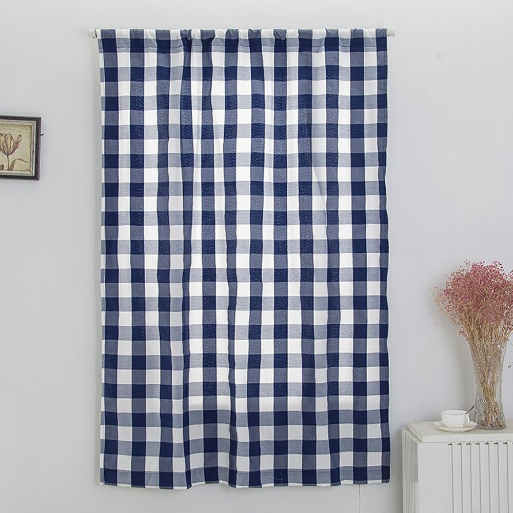 Plaid Decorative Curtains Disc Living Room Curtains Rod Pocket Adjustable Bistro Country Small Window Curtain