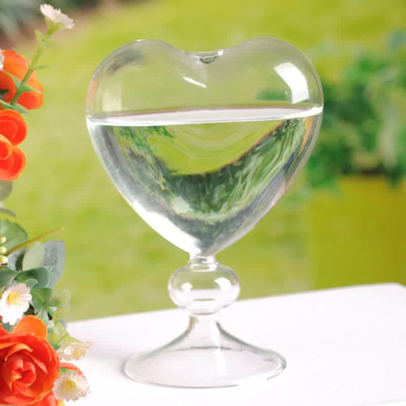 Glass Flower pots planter heart glass vase standing home decoration flower vase desktop decorative vase wedding party decor