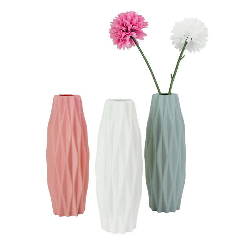 Nordic Style Pink White Imitation Anti-ceramic Flo...