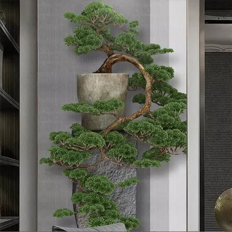 Three-dimensional pine tree porch decorative paint...