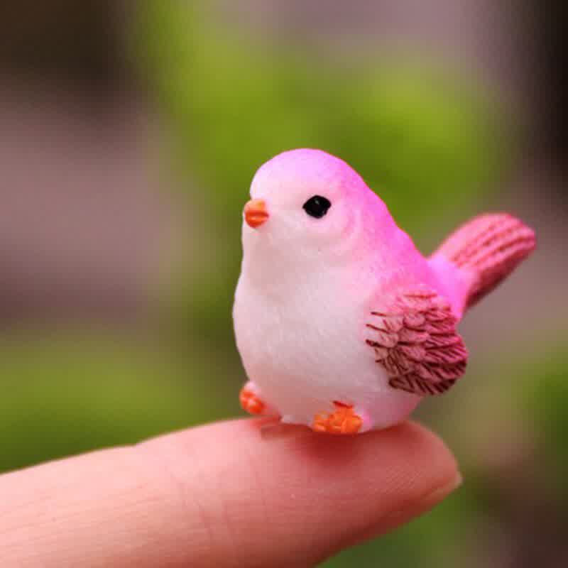 1pcs Artificial Colorful Little Bird figurine Animal Model Home Decor Miniature Fairy Garden Decoration Accessories Modern