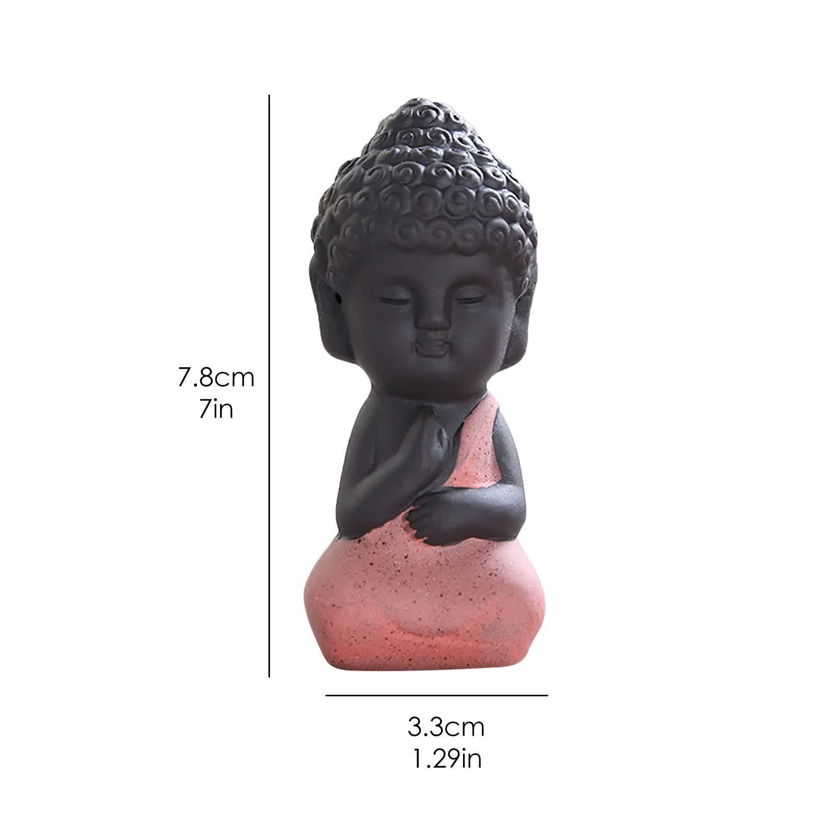 Garden Supplies Ceramic Buddha Statue Small Buddha Statue Decor Zen Decoration Diy Ornament Crafts Figurines Micro Landscape