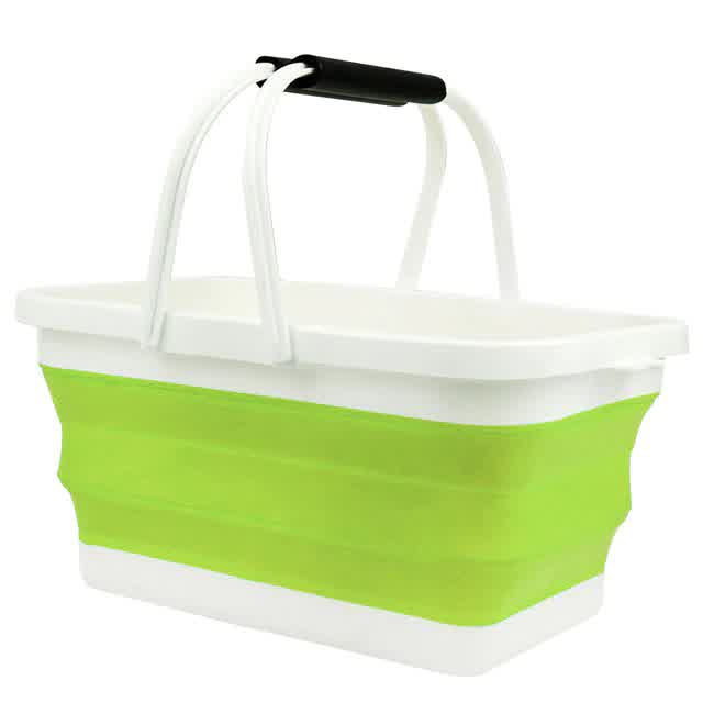Folding Bucket With Handle Thickened Portable Camping Wash Bucket Collapsible Wash Basin Mop Bucket Home Outdoor Tools