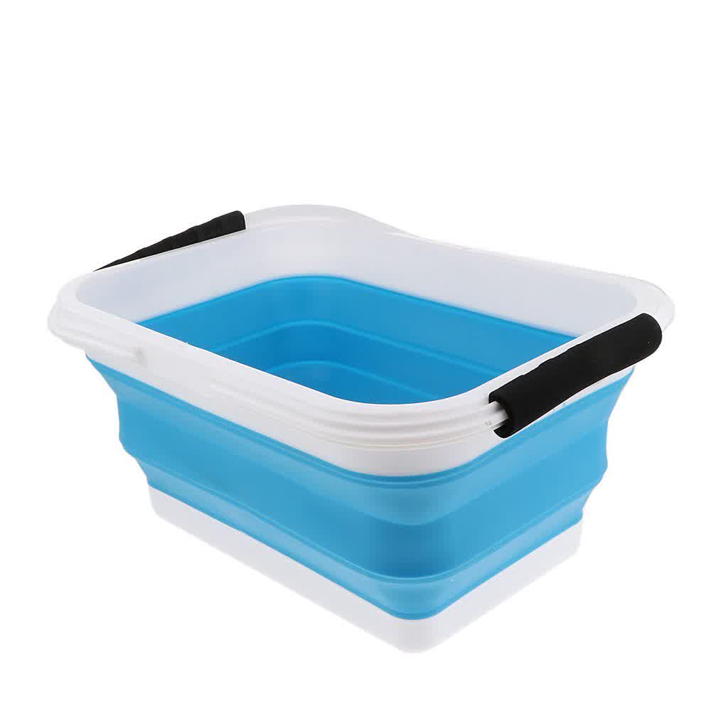 Folding Bucket With Handle Thickened Portable Camp...
