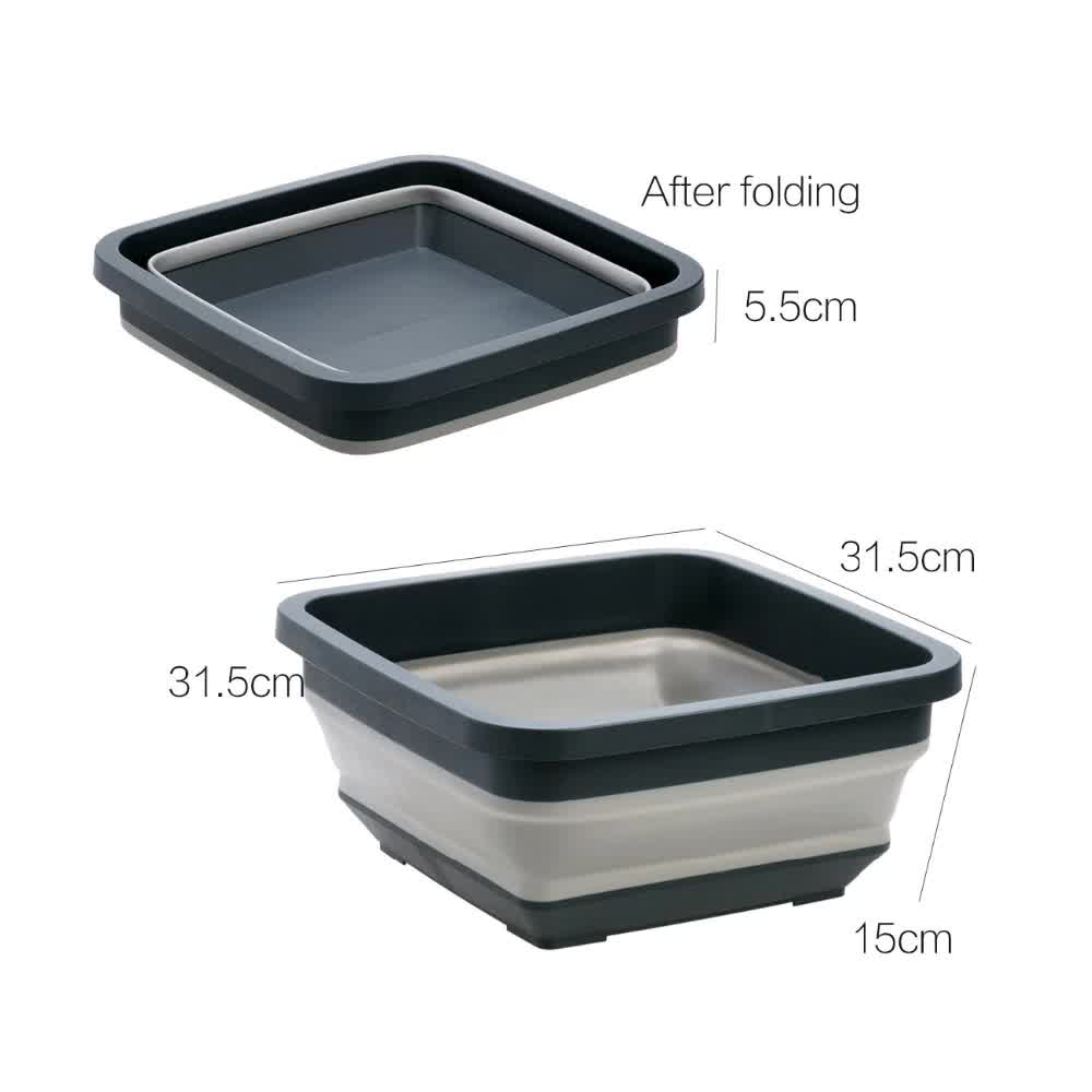 Folding Wash Basin Portable Washbasin Travel Outdoor Camp Basins Foldable Plastic Basin Foot Bath Bucket Multifunctional