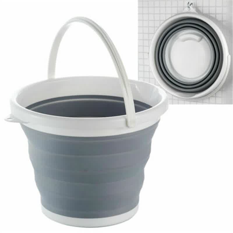 3L Silicone Collapsible Bucket Portable Folding Bucket Lid Car Washing Bucket Children Outdoor Fishing Travel Home Storage Box