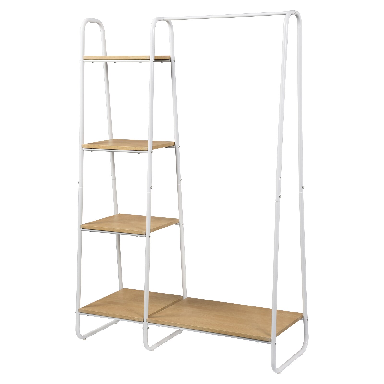 Clothes Rack Stand Hanging Clothes Quilt Shoes Bags Organizer Hanger Stand Coat Rack with 4 Shelves 102x40x150cm Home Furniture