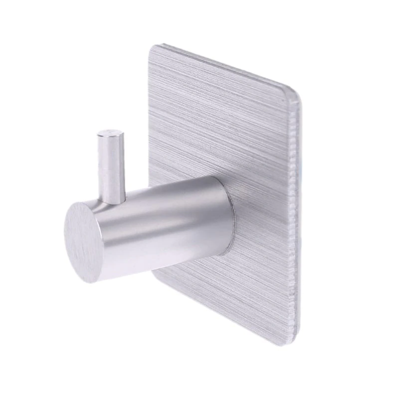 6Pcs Stainless Steel Self Adhesive Wall Coat Rack Key Holder Rack Towel Hooks Clothes Rack Hanging Hooks Bathroom Accessories