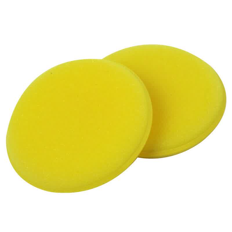 12pcs Car Wax Polish Foam Sponge Hand Soft Wax Yellow Sponge Pad Waxing Towel Sponge Brush Car Paint Care Cleaning