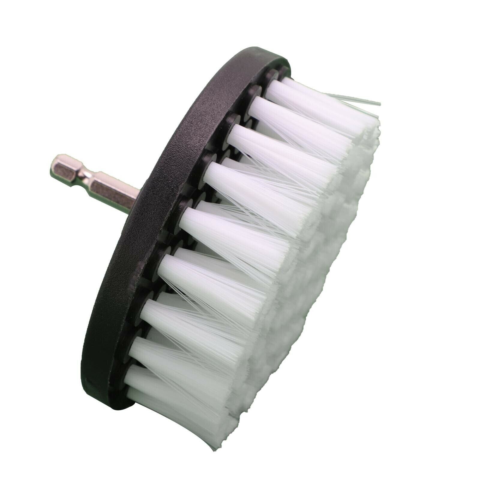 White Soft Brush Attachment For Cleaning Carpet Leather Carpet Glass Car Tires Electric Round Cleaning Brush