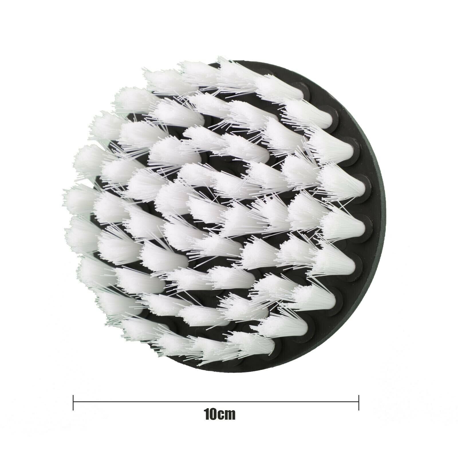 White Soft Brush Attachment For Cleaning Carpet Leather Carpet Glass Car Tires Electric Round Cleaning Brush