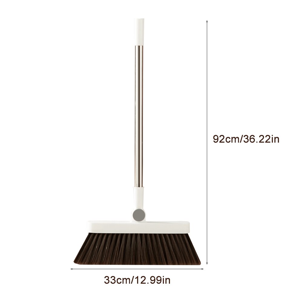 Floor Brush Soft Bristles Detachable Handle 180 Degrees Rotation Cleaner Ergonomic Sweeping Cleaning Broom Bathroom Indoor