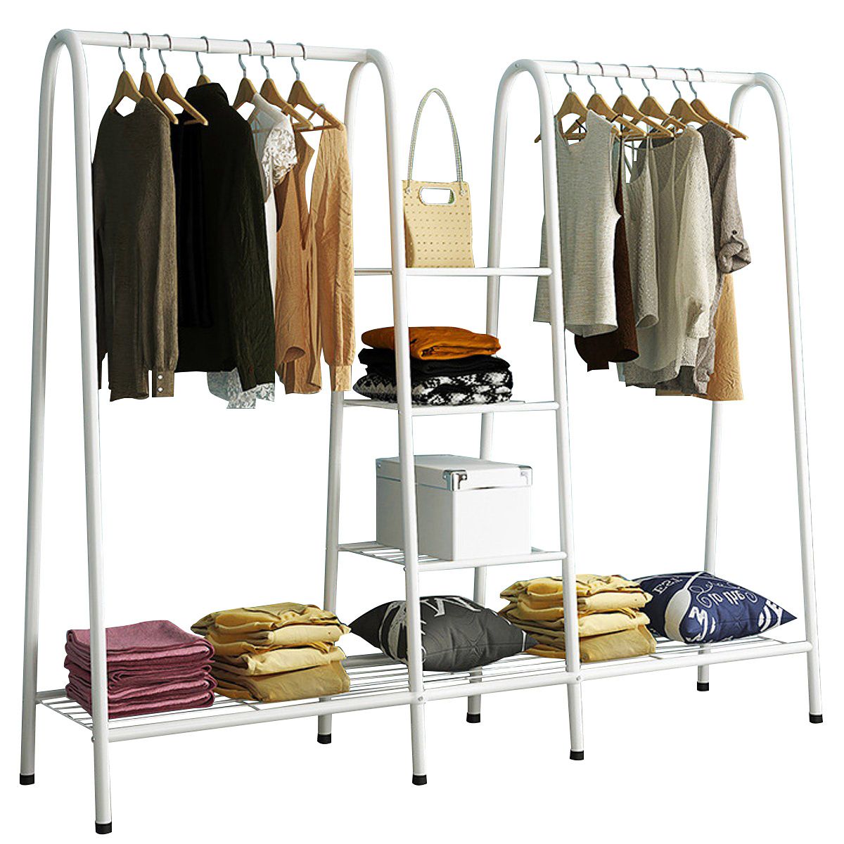 Clothes Hanger Coat Rack Floor Standing Hanger Storage Wardrobe Clothing Drying Racks porte manteau kledingrek perchero de pie