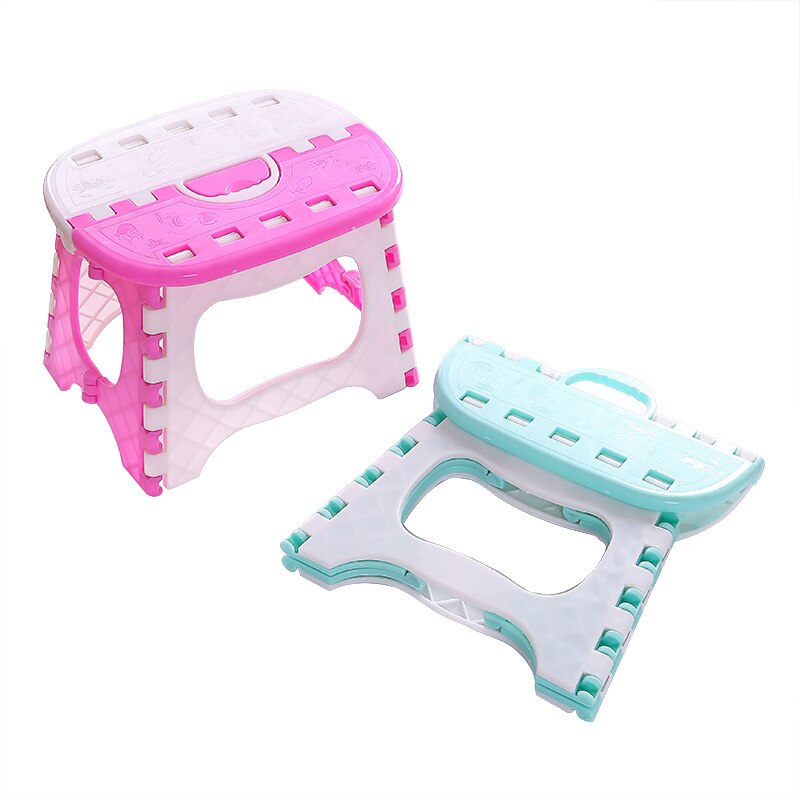 Child Adult Outdoor Portable Folding Stool Portable Bathroom Small Bench Color Matching Plastic Folding Stool