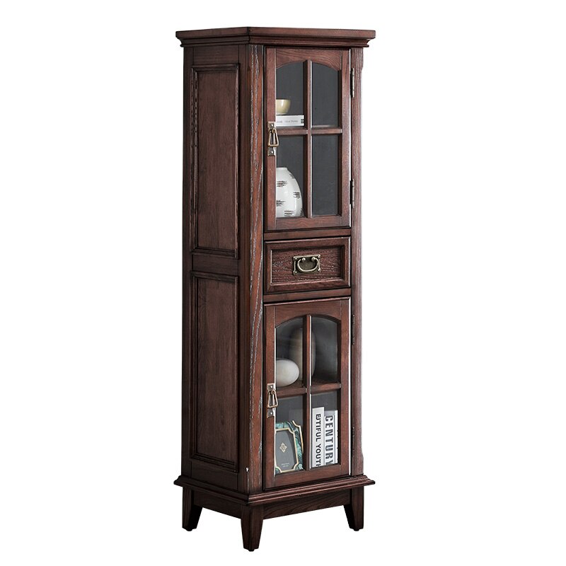 All Solid Wood Wine Cabinet Bathroom Cabinet Side ...