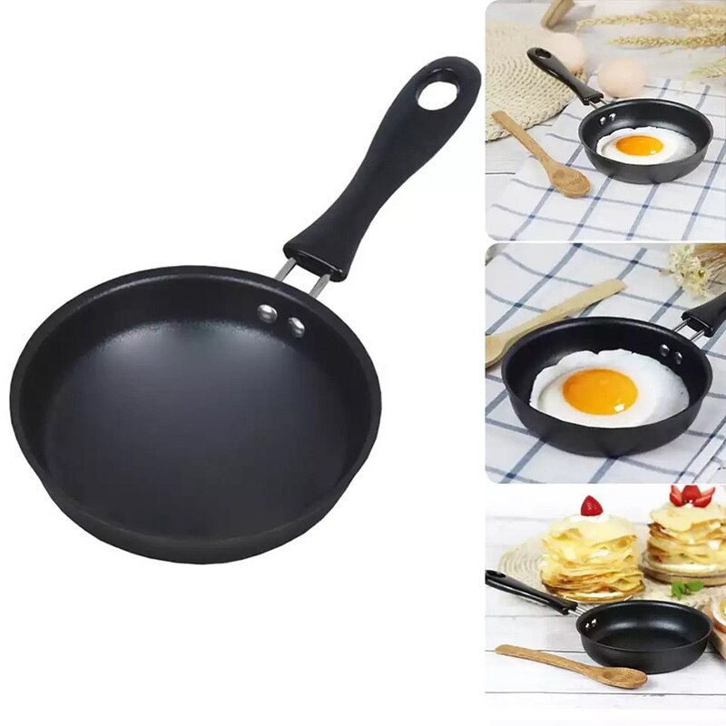 Small Nonstick Frying Pan for Household Fried Egg Pancakes Round Mini Saucepan