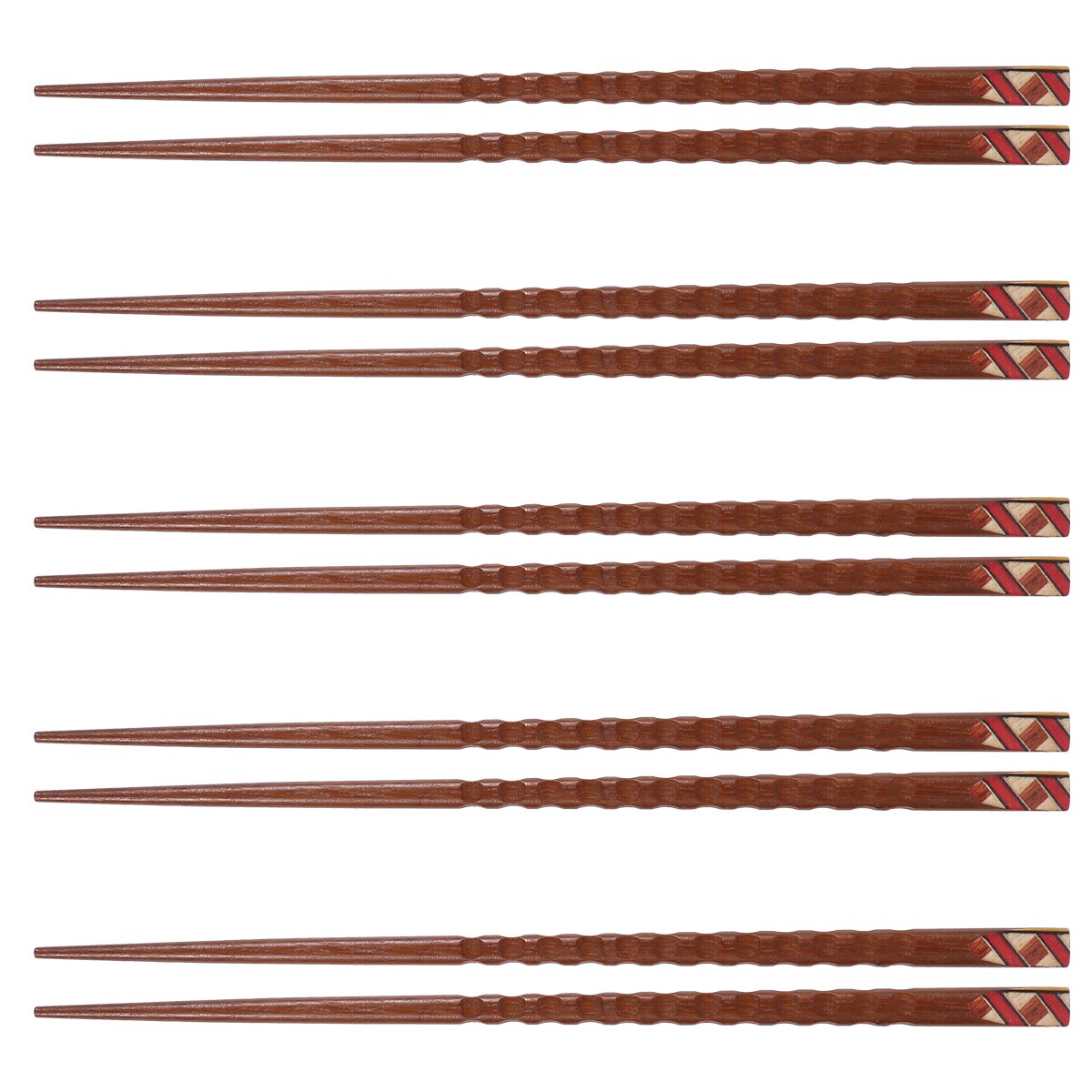 1 Set 5 Pairs Chopsticks Ironwood Chopsticks Pointed Chopsticks Tableware