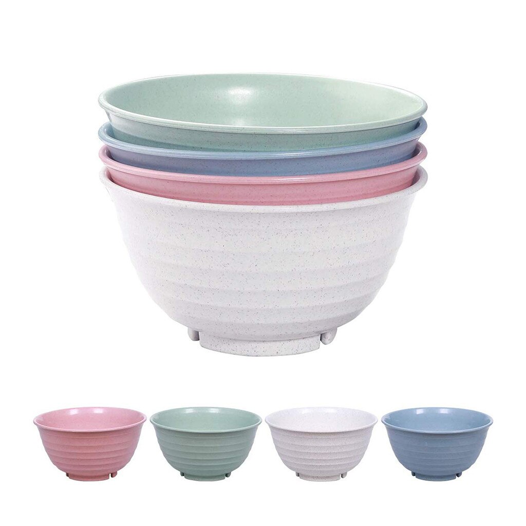 Safe Cereal Bowl Plastic Bowls- Microwave-Dishwasher Dishwasher Microwave Safe for Rice Soup Bowls Fiber Lightweight Bowl