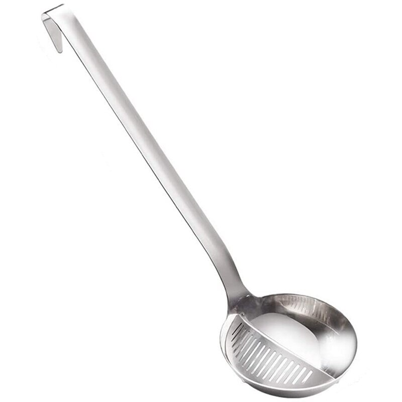 Stainless Steel Spoon Skimmer & Ladle,Slotted Soup For Hotpot Filter Kitchen Tool