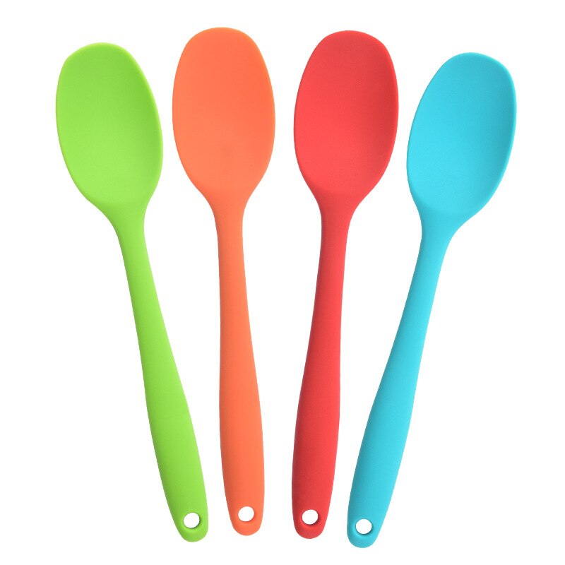 The New Silicone One-Piece Small Spoon Food Supple...