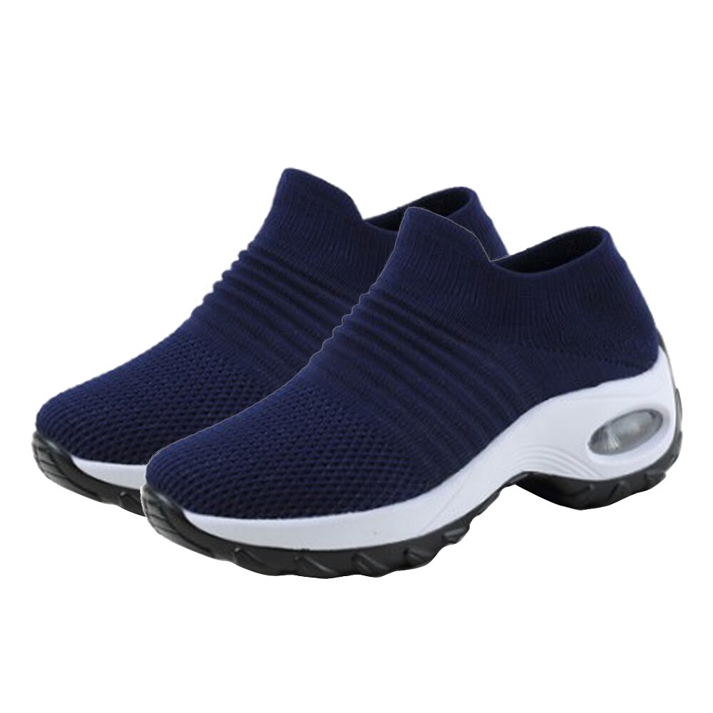 Plus Size Without Laces Chunky Sneakers Woman Sports Shoes Sport Size Women Breathable Running Shoes Black Trainers