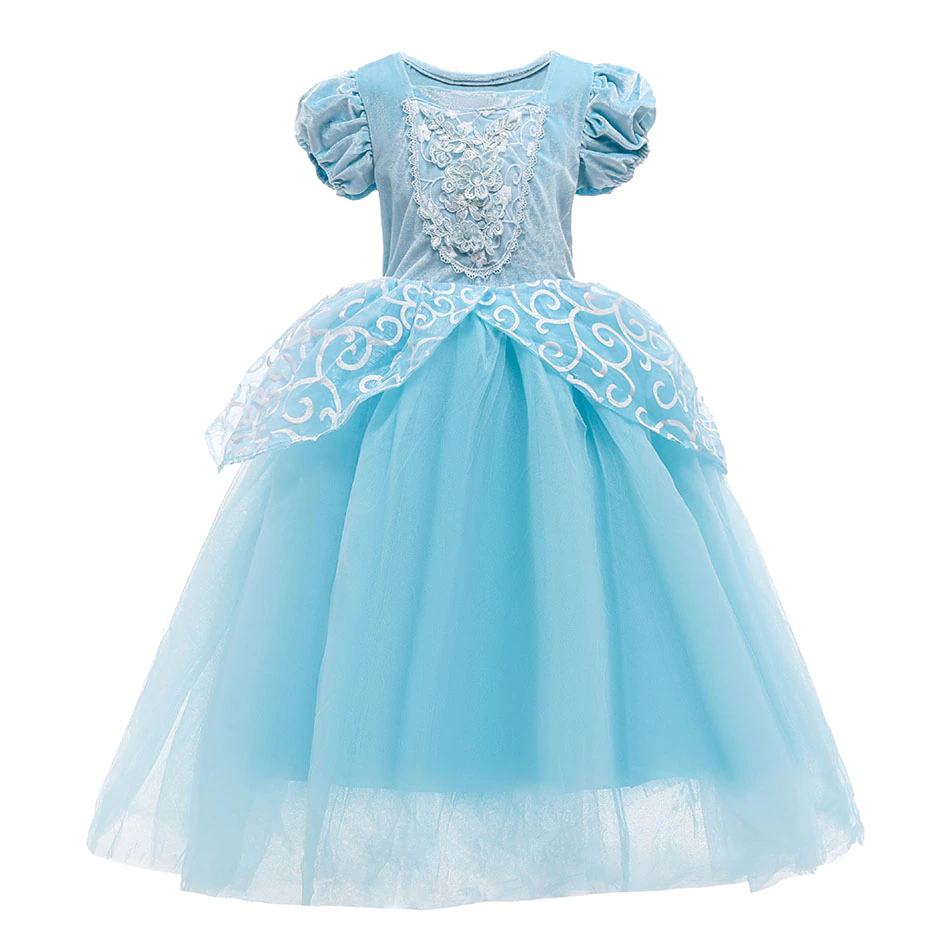 Children Princess Costume Girl Cinderella Dress Baby Girl Birthday Party Christmas Evening Dress Girl Princess Dress