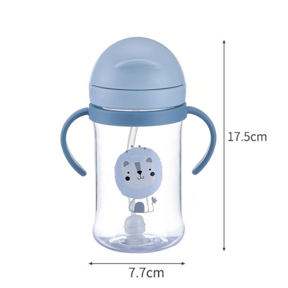 Cartoon Cute Children&#39;s Straw Water Cup With Scale Drinking Bottle Portable Plastic Feeding Cup Baby Feeding Accessories
