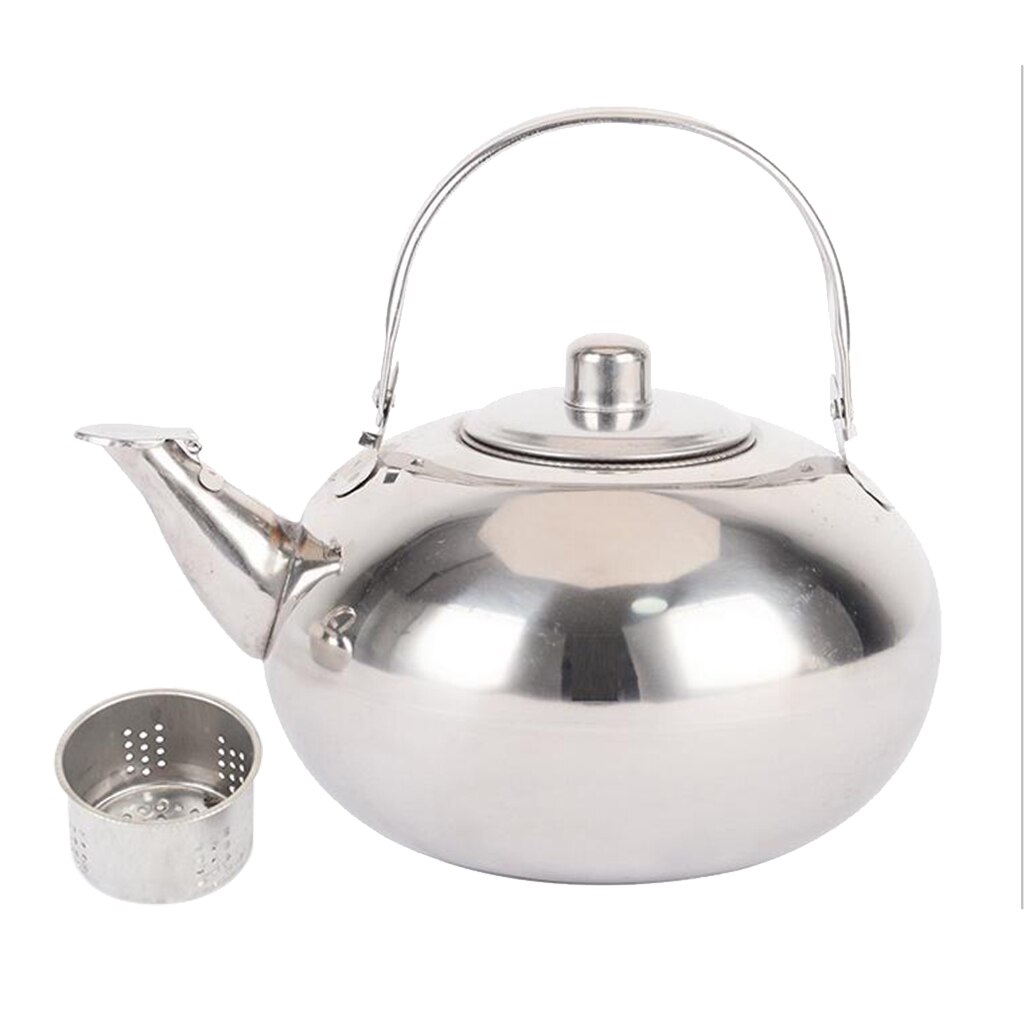 Stainless Steel Teapot Coffee Pot Tea Kettle With Strainer Infuser Filter