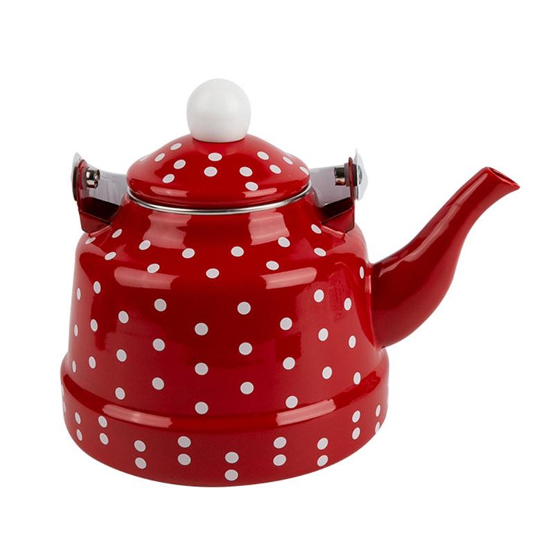 Durable Heating Water Kettle Lovely Enamel Teapot ...