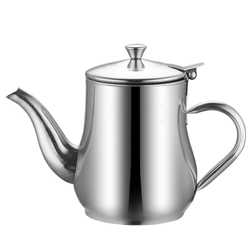 Stainless Steel Teapot with Filter Kitchen Oil Filter Pot Liquid Seasoning Container Coffee Holder Tea Kettle Kitchen