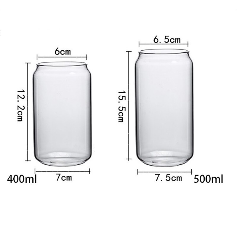 Creative Can Cola Shape Tea Juice Milk Glass Cup Coffee Wine Drink Cup Durable Water Container Tumbler