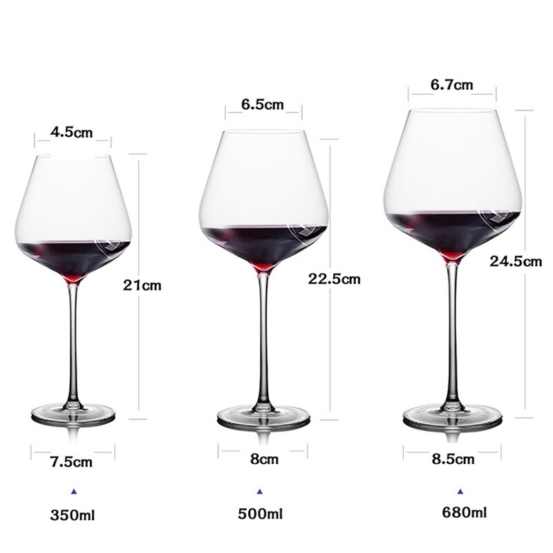 Crystal Red Wine Glass Lead-free Burgundy Bordeaux Goblet European Big Belly Tasting Cup Home Wedding Beer Cup