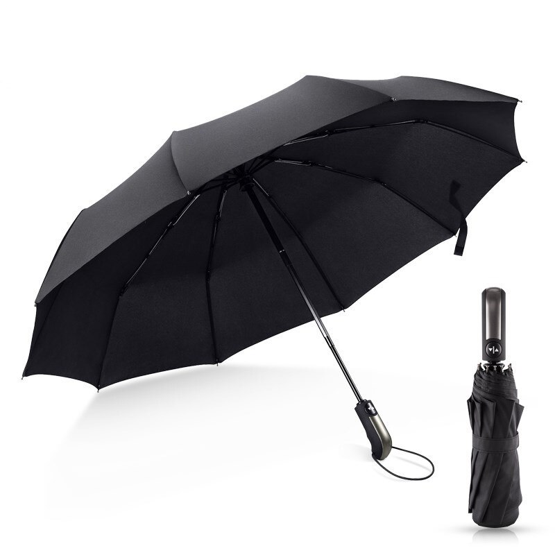Automatic Large Folding Umbrella Big Size Windproof Women Men Automat Rain Umbrellas Outdoor Travel Business Black Car Parasol