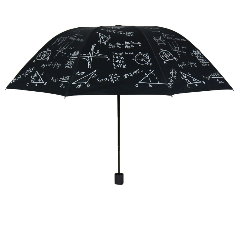 Novel Mathematical Formula Umbrella Men Folding Rain Umbrellas Middle School Student Travel Umbrella Women Sunny Parasol