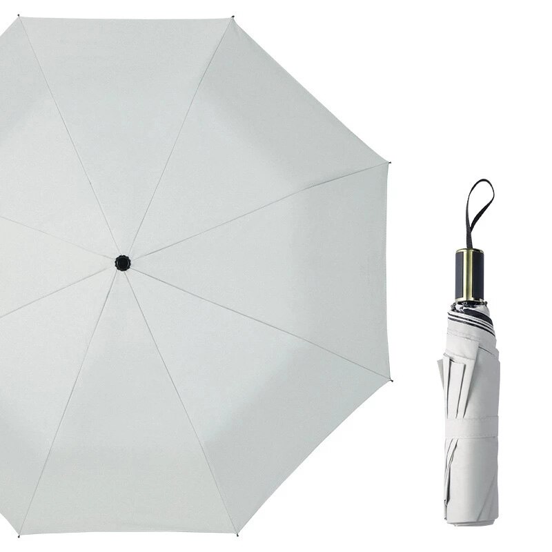 White Black Strong Windproof Folding Women Umbrella Business Male Female Parasol Outdoor Portable Men Anti-UV Gift