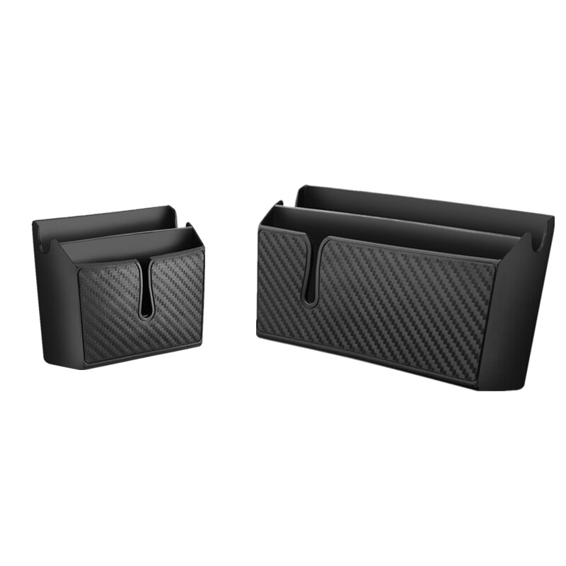 Multifunctional Car Mounted Storage Box Portable Double-Layer Phone Holder Self-Adhesive Organizer Easy Installation
