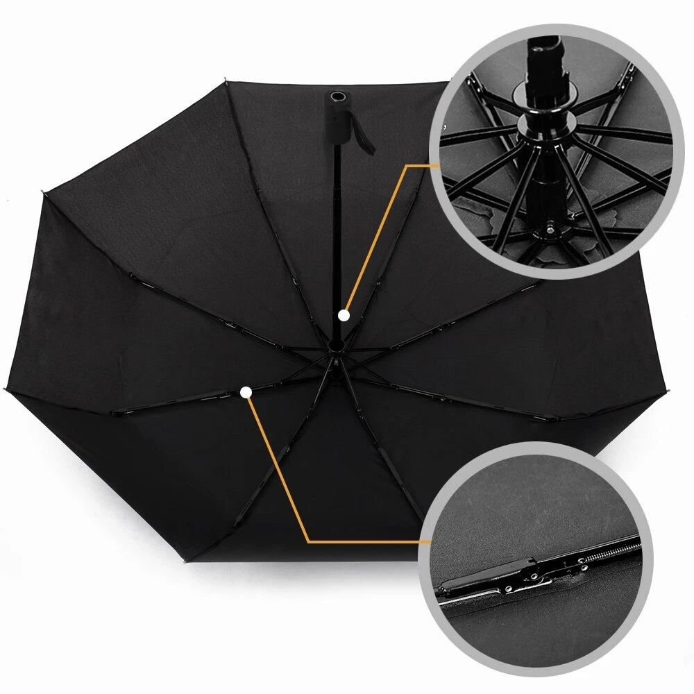 High Quality Car Auto Sun Rain Universal Business Affairs 3 Folding Outdoor Automatic Umbrella For Jeep All Models Car Gadgets