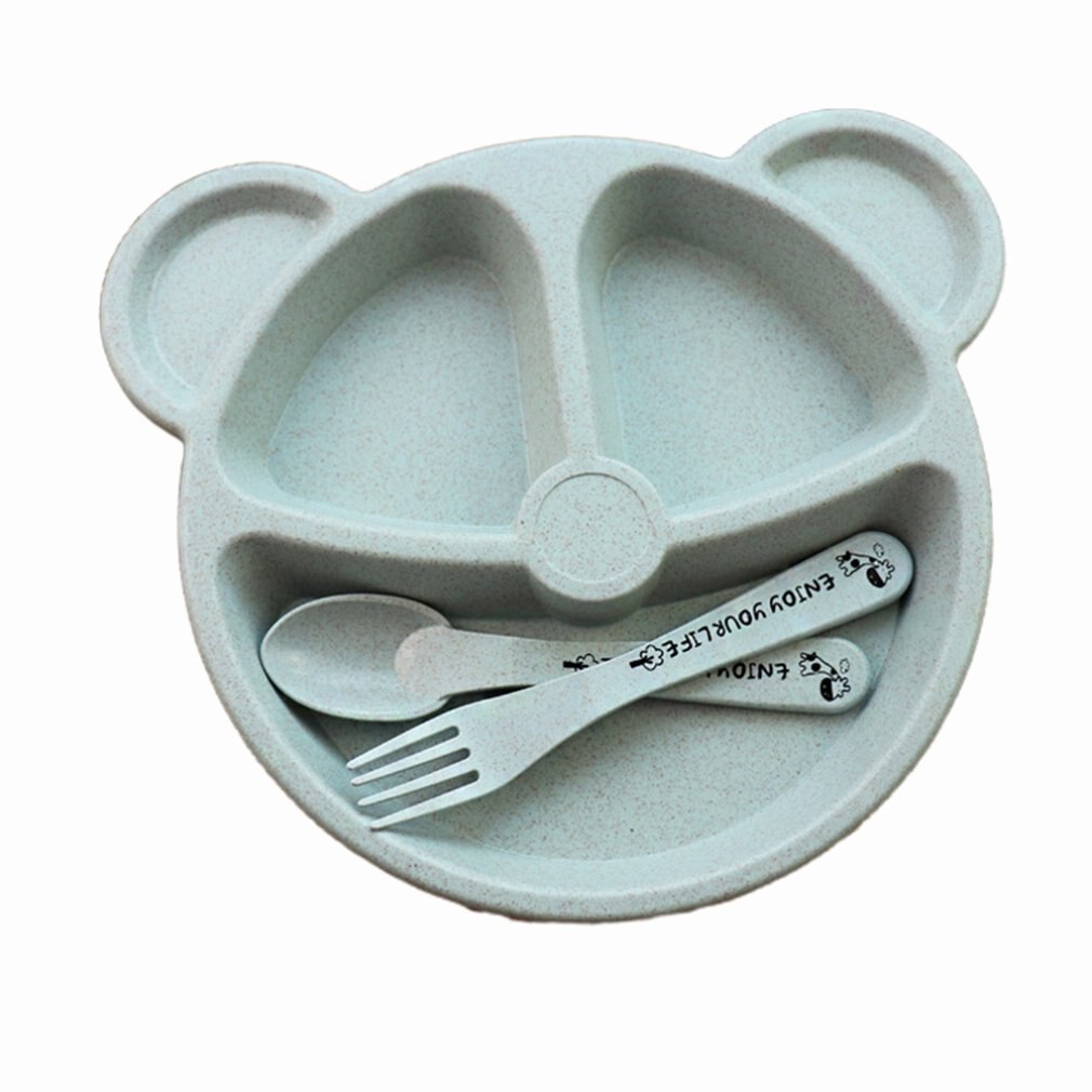 Fractal Bear Kids Plate Set Easily Attract Kids&#39; Attention Increase Eat Interesting Designed For Children Tableware