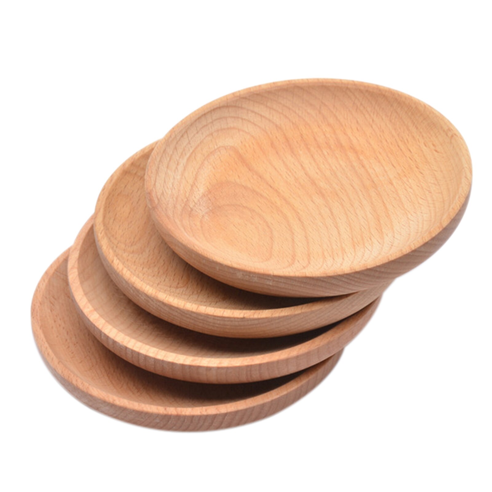 Wood Fruit Plate Living Room Household Cake Solid Wood Plate Dessert Display Table Decoration Kitchen Supplies
