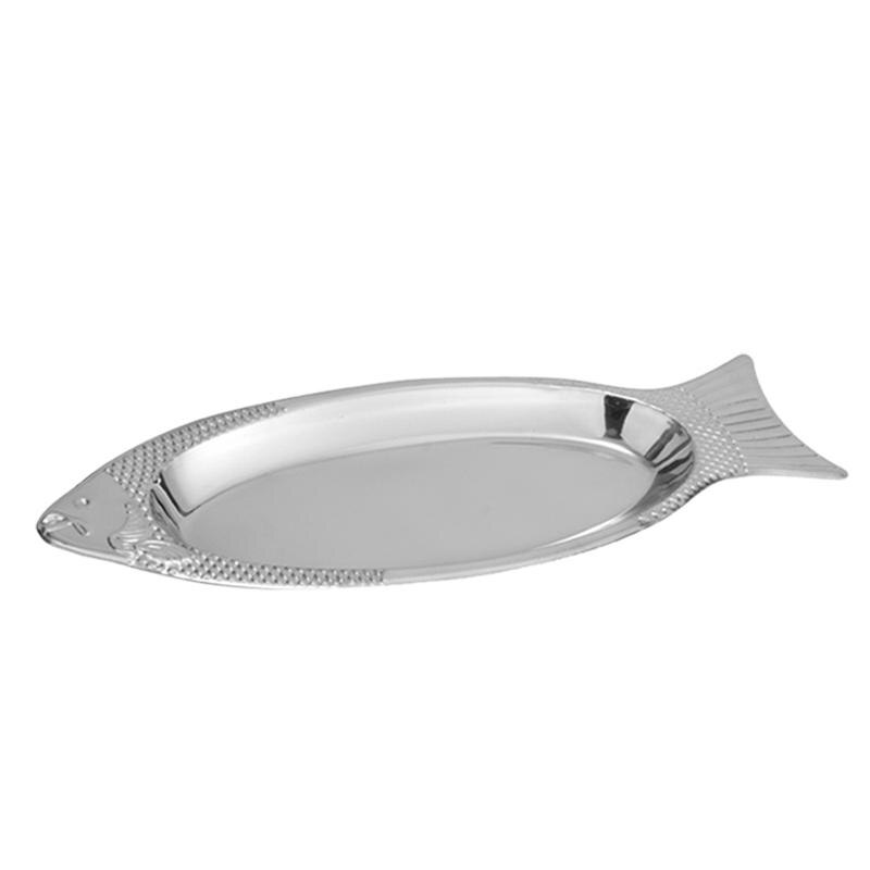 Creative Stainless Steel Steamed Fish Plate Fish-shaped Plate for Kitchen