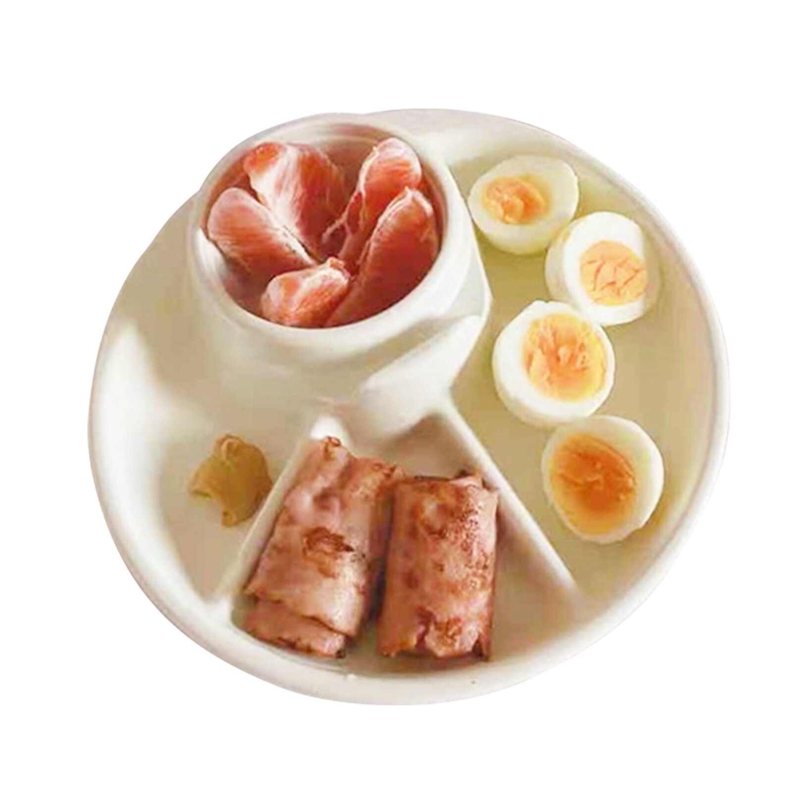 Breakfast Plate Divided Portable Barbecue Picnic T...