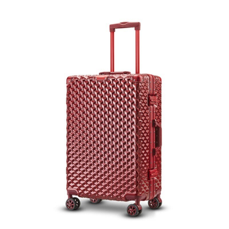 The new aluminum frame trolley case boarding luggage bag universal wheel suitcase durable