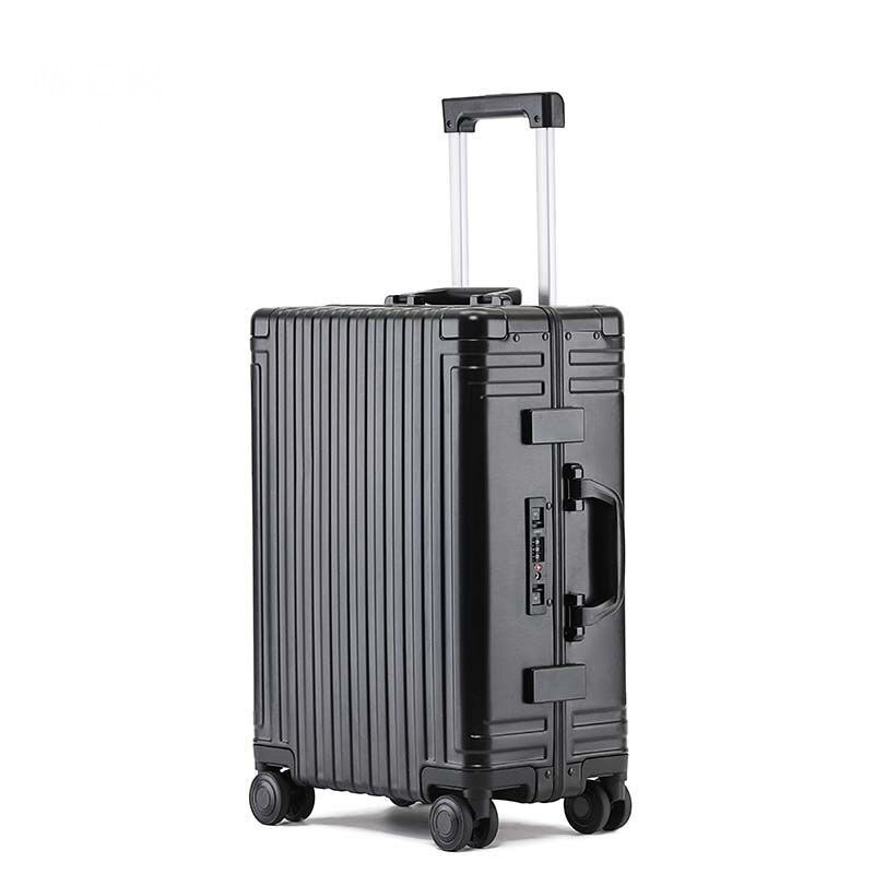 Luxury Quality Aluminum Spinner Suitcase Carry On Trolley Luggage Bag TAS Lock