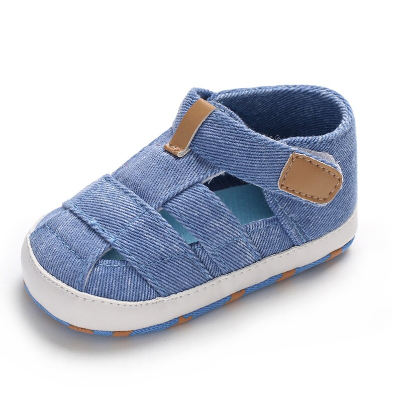 Kids Newborn Baby Boys Fashion Summer Soft Crib Shoes First Walker Anti Slip Sandals Shoe