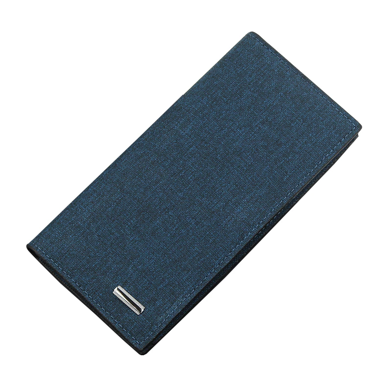 Fashion Men Long Wallet Canvas Purse Leisure Portable Multifunctional Id Card Holder Money Coin Clip Luxury Wallets
