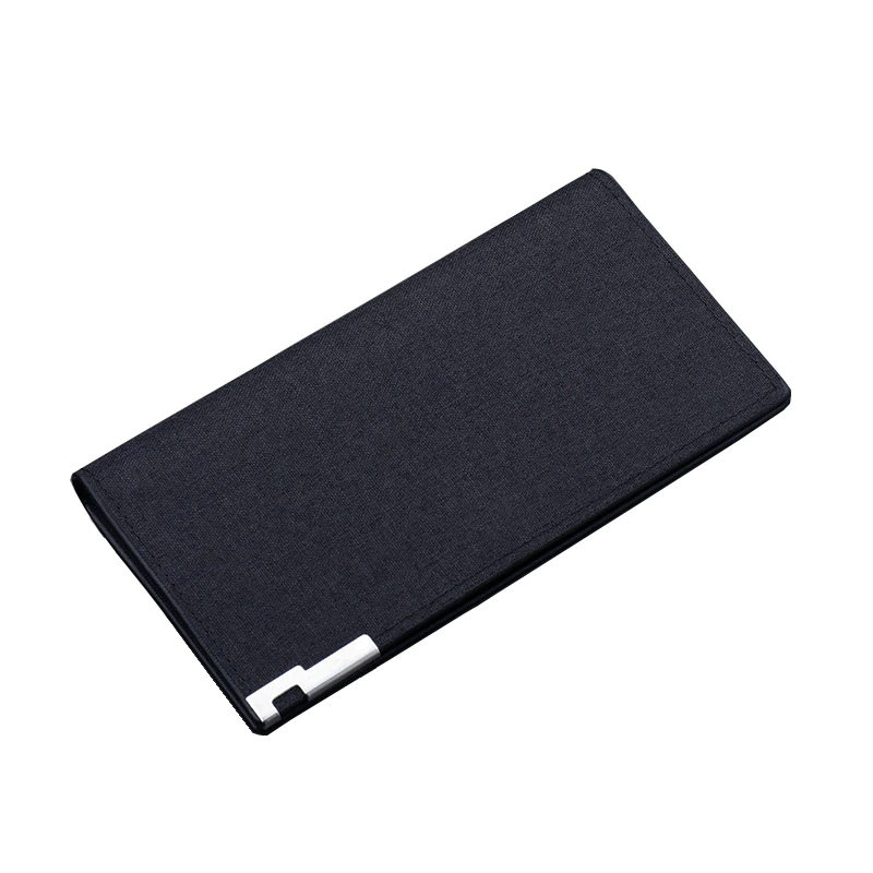 Canvas Wallet Men Black/blue/gray Slim Money Bag Male Business Card Holder Wallet Case 12 Bits + 2 Big Position + 1 Photo Bits