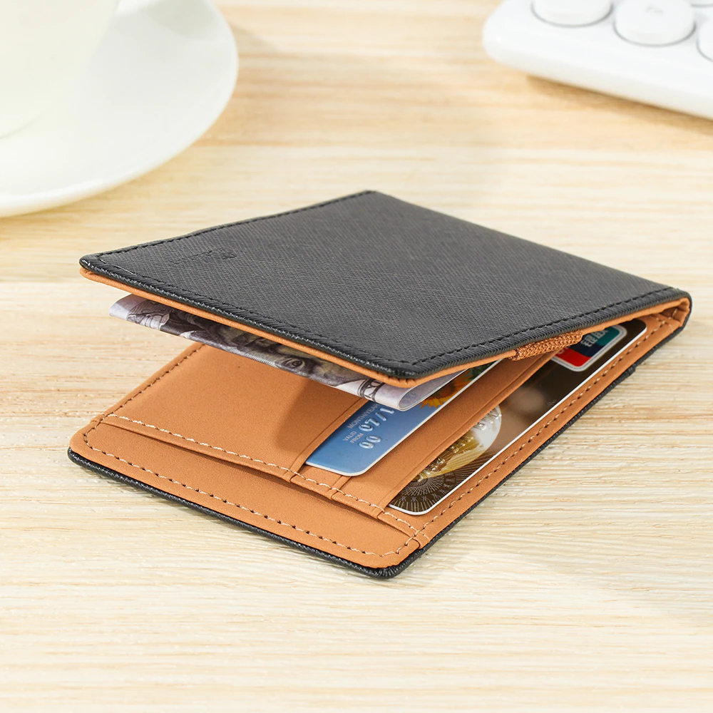 New Fashion PU Leather Men Wallet With Credit Card Holders Small Money Purses Dollar Slim Purse New Design Money Wallet