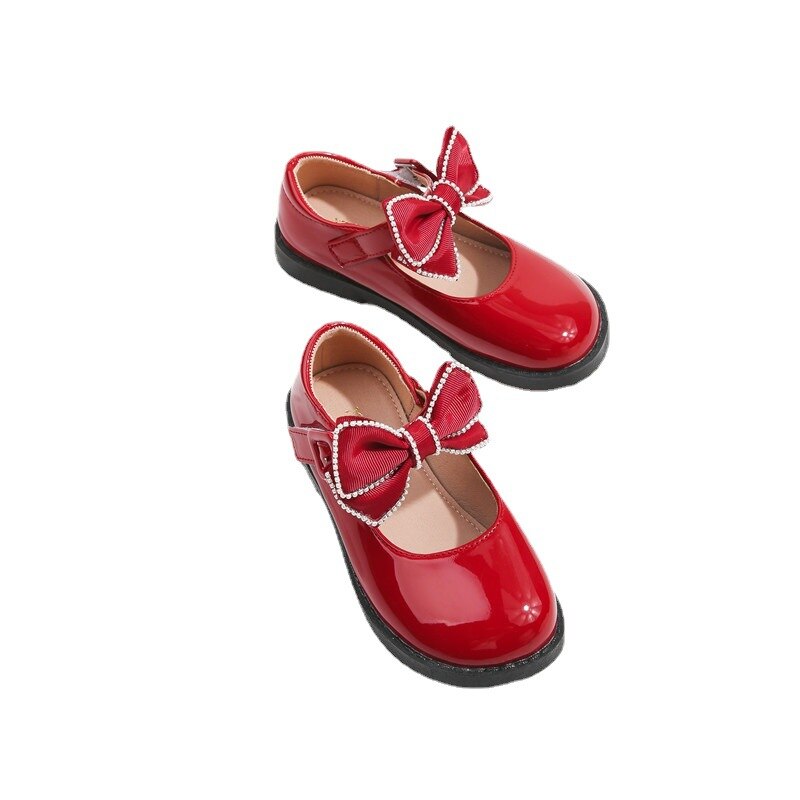 Girls Student Leather Shoes Autumn New Children Sh...