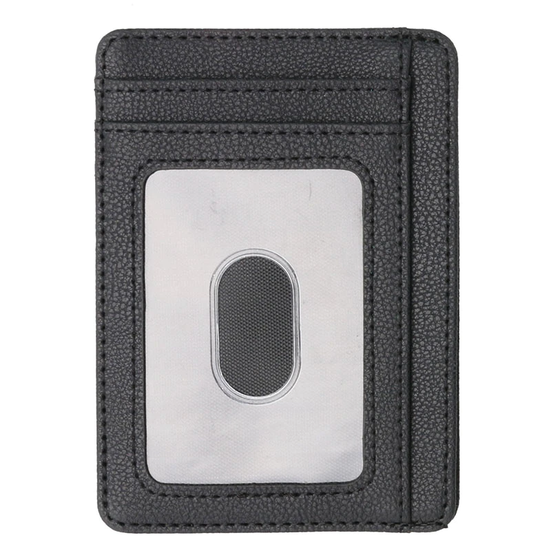 Minimalist Men Wallet Small PU Leather Credit Card Holder Clip Black Male Mini Slim Case Coin Purse