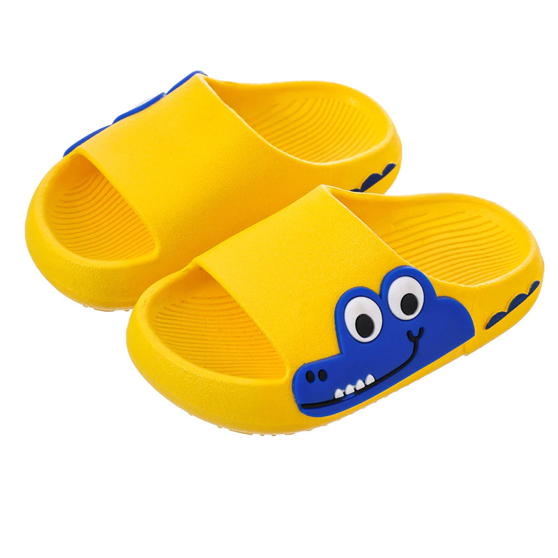 Cartoon Crocodile Children Slippers Open Toe Non-S...